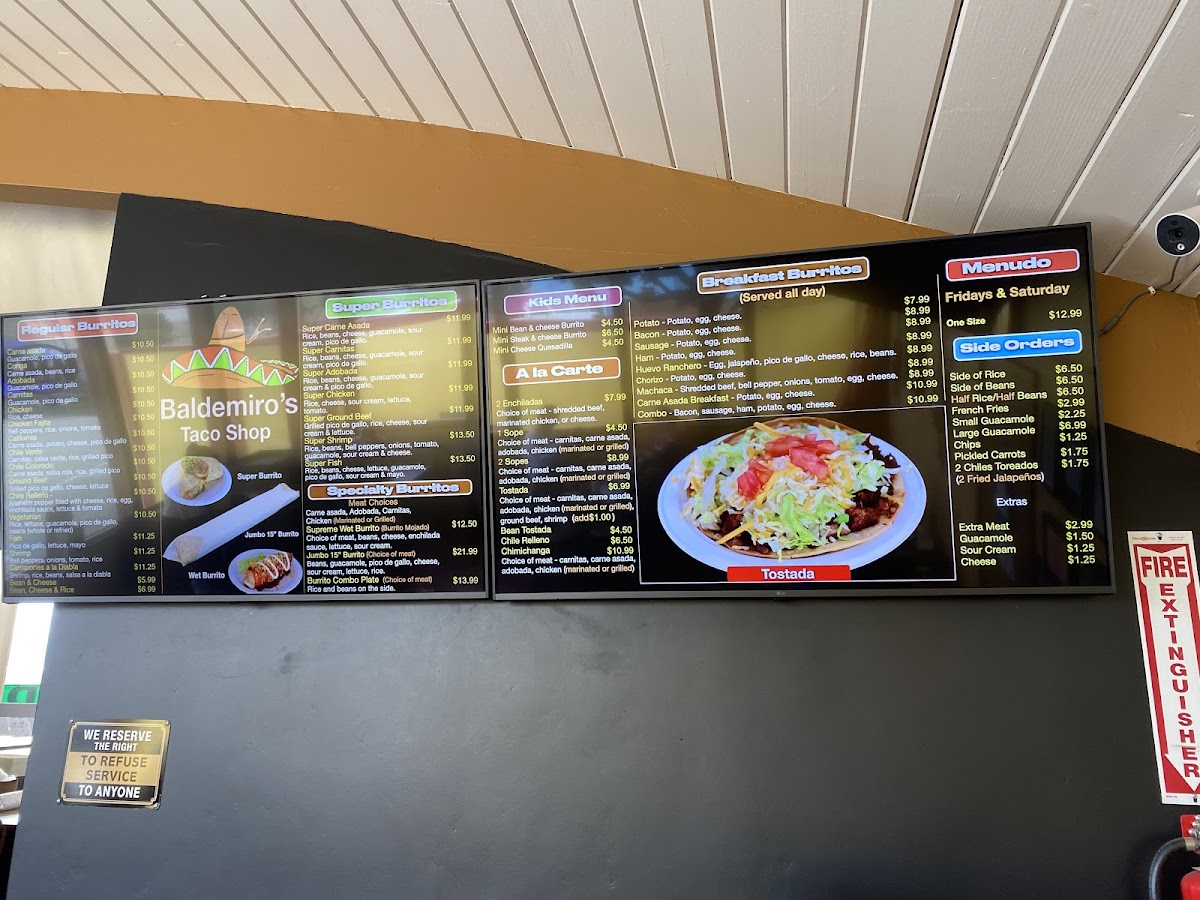 Baldemiro's Taco Shop Menu - Image 5