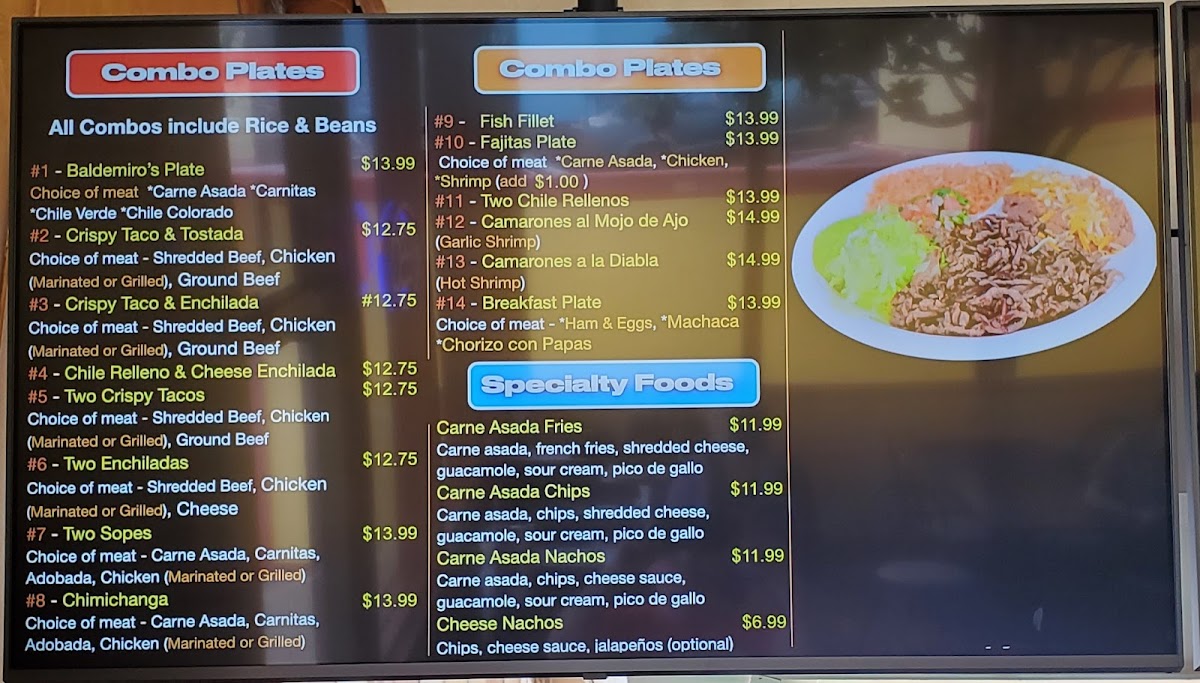 Baldemiro's Taco Shop Menu - Image 6